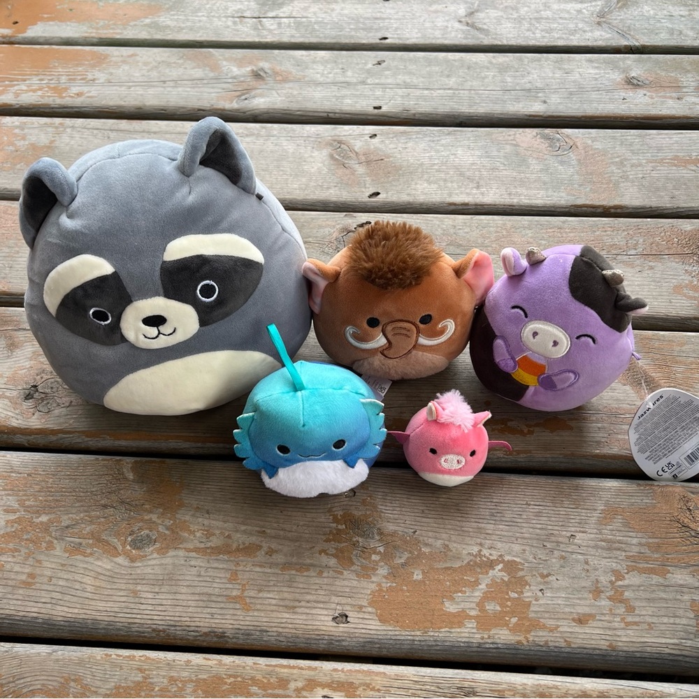 Assorted Squishmallows Lot - 5 Count - Mixed Sizes